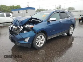 2021 Chevrolet Equinox Premier z VIN 2GNAXXEV7M6159485, wystawiony jako Copart lot #56986285 z przebiegiem 75 531 mil mil oraz Szkoda całkowita • Salvage title. Historia ofert i sprzedaży dostępna na DreamBid. Obrazek 1.