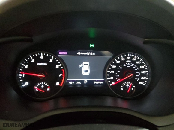 2021 Kia Stinger GT1 with VIN KNAE45LC5M6089254, listed as a Copart auction lot 88272305 with 74,818 mi miles and Salvage Title. Bid and sale history available at carsss.com. Image 9.