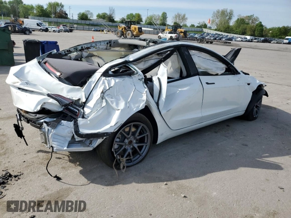 2023 Tesla Model 3 with VIN 5YJ3E1EA3PF608032, listed as a Copart auction lot 53900255 with 0 mi miles and Clean Title. Bid and sale history available at carsss.com. Image 3.