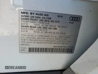 2019 Audi Q5 Premium z VIN WA1ANAFY0K2117278, wystawiony jako Copart lot #52866875 z przebiegiem 59 907 mil mil oraz Szkoda całkowita • Salvage title. Historia ofert i sprzedaży dostępna na DreamBid. Obrazek 15.