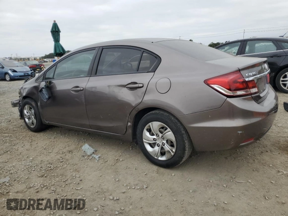 2014 Honda Civic Sedan LX with VIN 19XFB2F55EE212023, listed as a Copart auction lot 53377765 with 116,995 mi miles and Salvage Title. Bid and sale history available at carsss.com. Image 2.