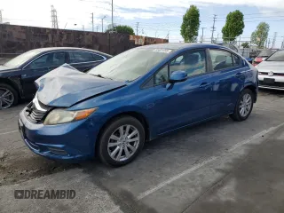 2012 Honda Civic EX with VIN 2HGFB2F80CH541919, listed as a Copart auction lot 53491455 with 82,122 mi miles and Salvage Title. Bid and sale history available at DreamBid. Image 1.