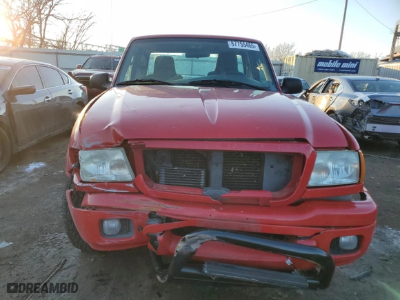 2005 Ford Ranger XL with VIN 1FTYR10U35PA26432, listed as a Copart auction lot 87755465 with 139,304 mi miles and Salvage Title. Bid and sale history available at carsss.com. Image 5.