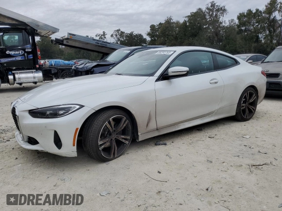2021 BMW 4 Series 430i with VIN WBA53AP01MCF36632, listed as a Copart auction lot 88293765 with 41,429 mi miles and Salvage Title. Bid and sale history available at DreamBid. Image 1.