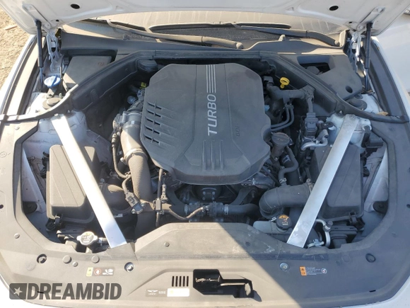 2019 Genesis G70 Dynamic with VIN KMTG34LE8KU037475, listed as a Copart auction lot 75364654 with 45,727 mi miles and Salvage Title. Bid and sale history available at DreamBid. Image 13.