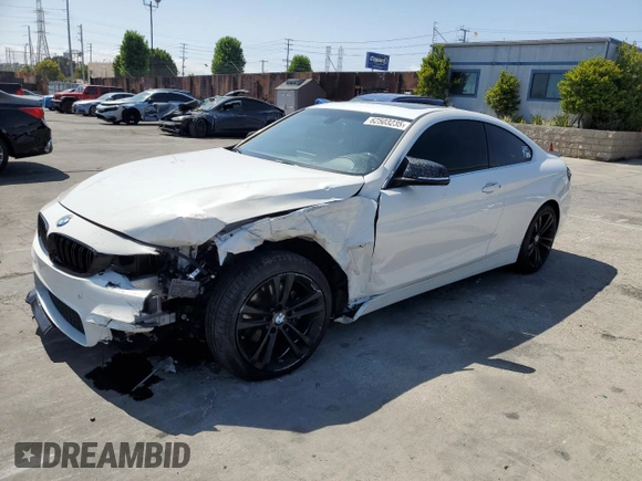 2019 BMW 4 Series 430i with VIN WBA4W3C58KAF91832, listed as a Copart auction lot 62503235 with 53,280 mi miles and Salvage title. Bid and sale history available at DreamBid. Image 1.