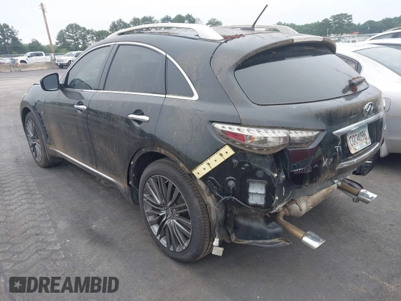2017 Infiniti QX70 z VIN JN8CS1MU2HM140540, wystawiony jako IAAI lot #42367880 z przebiegiem 109 214 mil mil oraz . Historia ofert i sprzedaży dostępna na DreamBid. Obrazek 3.
