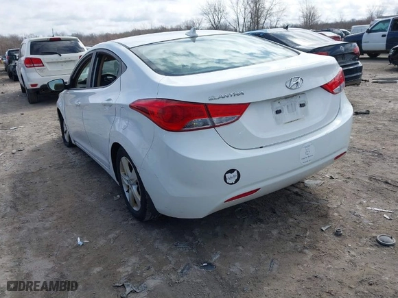 2012 Hyundai Elantra GLS PZEV with VIN 5NPDH4AE9CH150837, listed as a IAAI auction lot 41888818 with 86,210 mi miles. Bid and sale history available at carsss.com. Image 3.