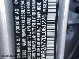 2013 Porsche Panamera S with VIN WP0AB2A77DL061226, listed as a Copart auction lot 49789555 with 48,851 mi miles and Non Repairable. Bid and sale history available at carsss.com. Image 12.