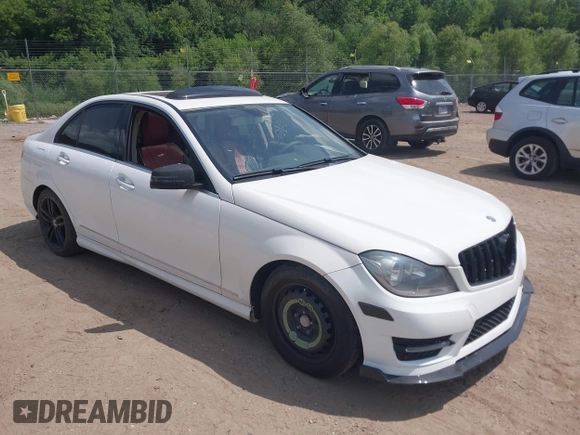 2014 Mercedes-Benz C 250 Sport with VIN WDDGF4HB5EA947035, listed as a IAAI auction lot 42538526 with 119,858 mi miles and . Bid and sale history available at DreamBid. Image 1.