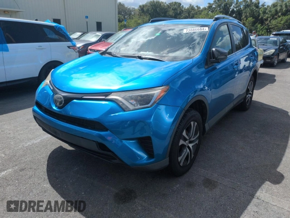 2017 Toyota RAV4 LE with VIN JTMZFREV5HJ147113, listed as a Copart auction lot 73886684 with Not Provided miles and Salvage Title. Bid and sale history available at DreamBid. Image 1.