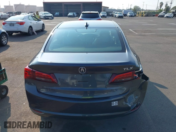 2016 Acura TLX with VIN 19UUB1F37GA009304, listed as a IAAI auction lot 41558307 with 39,567 mi miles. Bid and sale history available at carsss.com. Image 16.