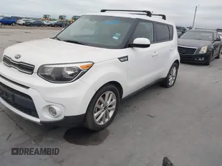 2018 Kia Soul + with VIN KNDJP3A53J7898937, listed as a IAAI auction lot 42032201 with 107,750 mi miles. Bid and sale history available at carsss.com. Image 2.