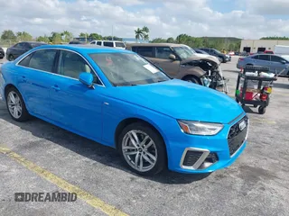 2021 Audi A4 S line Premium with VIN WAUDAAF40MA086180, listed as a IAAI auction lot 42037066 with 34,641 mi miles and . Bid and sale history available at DreamBid. Image 1.