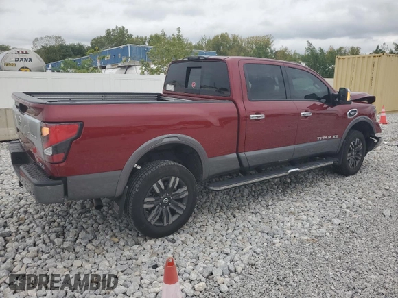2020 Nissan Titan XD Platinum Reserve with VIN 1N6AA1FB1LN507719, listed as a Copart auction lot 73287624 with 52,892 mi miles and Salvage Title. Bid and sale history available at carsss.com. Image 3.