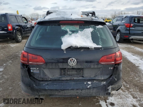 2017 Volkswagen Golf SportWagen SE with VIN 3VWC17AU1HM509704, listed as a Copart auction lot 83662574 with 176,875 mi miles and Salvage Title. Bid and sale history available at carsss.com. Image 6.