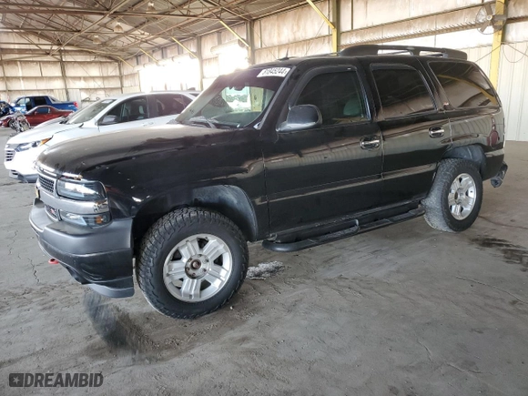 2005 Chevrolet Tahoe Z71 with VIN 1GNEK13T65R273062, listed as a Copart auction lot 81845244 with 193,207 mi miles and Salvage Title. Bid and sale history available at carsss.com. Image 1.
