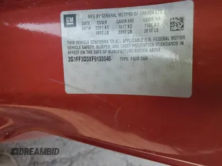2015 Chevrolet Camaro LT with VIN 2G1FF3D3XF9133046, listed as a Copart auction lot 44065225 with 94,109 mi miles and Salvage Title. Bid and sale history available at carsss.com. Image 12.