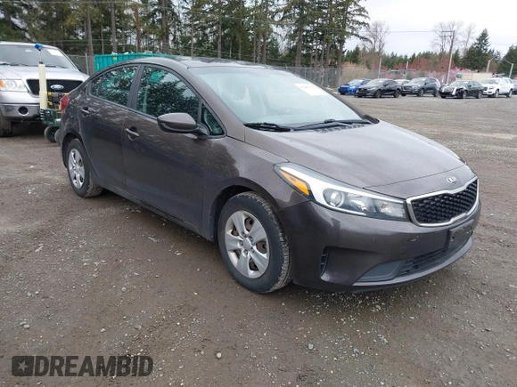 2017 Kia Forte LX with VIN 3KPFK4A74HE018334, listed as a IAAI auction lot 41867916 with 91,671 mi miles. Bid and sale history available at carsss.com. Image 1.