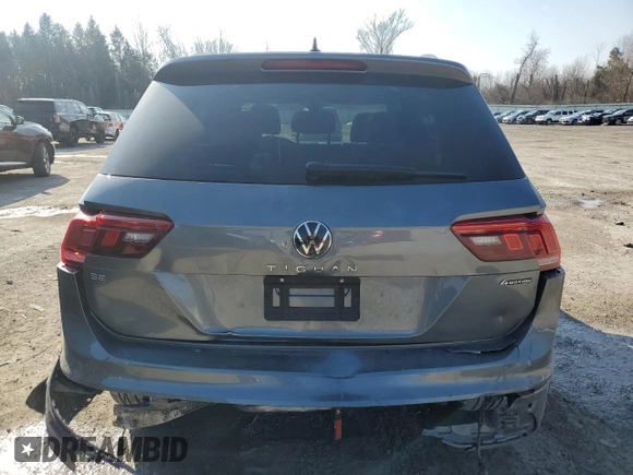 2022 Volkswagen Tiguan SE R-Line Black with VIN 3VV8B7AX8NM026420, listed as a Copart auction lot 48568125 with 21,678 mi miles and Salvage Title. Bid and sale history available at DreamBid. Image 6.