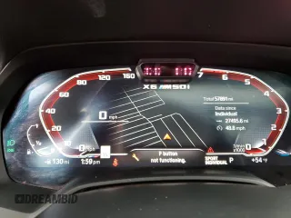 2021 BMW X6 M50i with VIN 5UXCY8C04M9D98395, listed as a Copart auction lot 85536134 with 57,891 mi miles and Salvage Title. Bid and sale history available at carsss.com. Image 9.