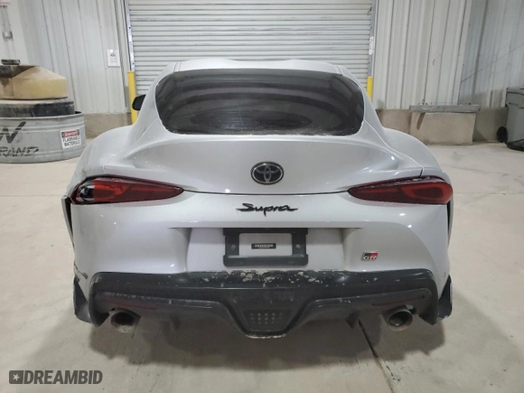 2021 Toyota GR Supra 3.0 with VIN WZ1DB0C04MW045065, listed as a Copart auction lot 46002785 with 0 mi miles and Salvage Title. Bid and sale history available at carsss.com. Image 6.