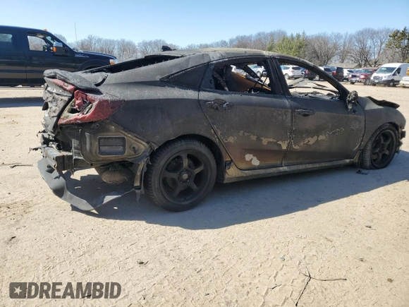 2017 Honda Civic Sedan Si with VIN 2HGFC1E50HH700573, listed as a Copart auction lot 42122985 with 0 mi miles and Salvage Title. Bid and sale history available at carsss.com. Image 3.
