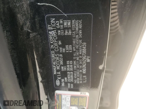 2016 Kia Soul with VIN KNDJN2A29G7388459, listed as a Copart auction lot 55534185 with 182,594 mi miles and Clean Title. Bid and sale history available at DreamBid. Image 12.