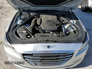 2017 Genesis G80 3.8L with VIN KMHGN4JE6HU175371, listed as a Copart auction lot 76589624 with 104,265 mi miles and Salvage Title. Bid and sale history available at carsss.com. Image 11.
