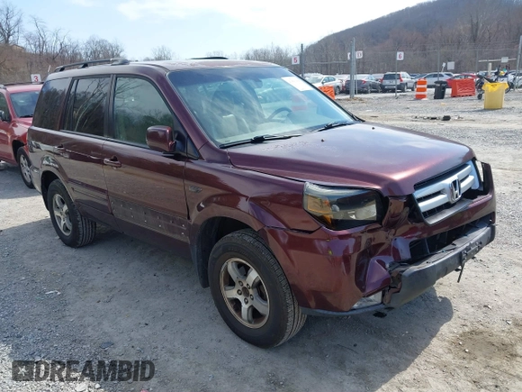 2007 Honda Pilot EX-L with VIN 5FNYF18587B021312, listed as a IAAI auction lot 41801006 with 261,842 mi miles. Bid and sale history available at carsss.com. Image 1.
