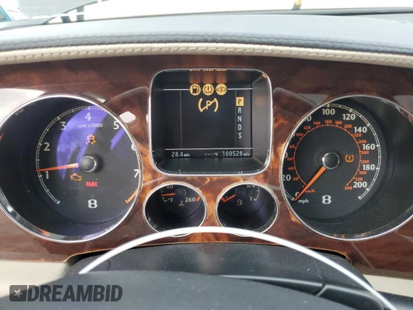 2007 Bentley Flying Spur with VIN SCBBR93W778040920, listed as a Copart auction lot 48711225 with 100,528 mi miles and Salvage title. Bid and sale history available at DreamBid. Image 9.