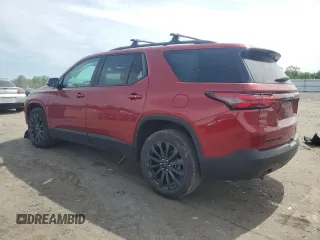 2023 Chevrolet Traverse RS z VIN 1GNEVJKW5PJ226688, wystawiony jako Copart lot #56723925 z przebiegiem 53 118 mil mil oraz Szkoda całkowita • Salvage title. Historia ofert i sprzedaży dostępna na DreamBid. Obrazek 2.