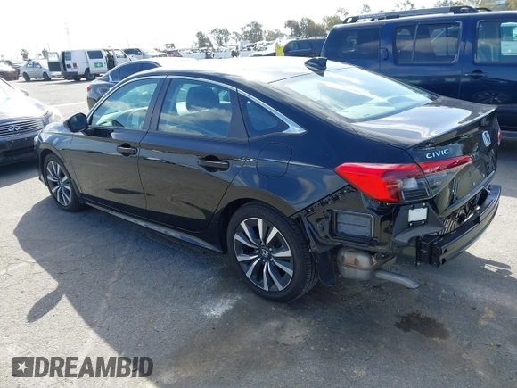 2023 Honda Civic Sedan EX with VIN 2HGFE1F75PH324493, listed as a IAAI auction lot 41692213 with 14,026 mi miles. Bid and sale history available at carsss.com. Image 3.