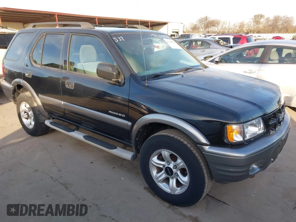 2002 Isuzu Rodeo S with VIN 4S2CK58WX24339782, listed as a IAAI auction lot 41340277 with 154,240 mi miles. Bid and sale history available at carsss.com. Image 1.