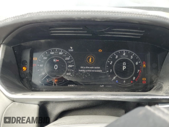 2019 Land Rover Range Rover Sport SVR with VIN SALWZ2SE9KA853698, listed as a Copart auction lot 81517734 with 36,967 mi miles and Salvage Title. Bid and sale history available at DreamBid. Image 9.