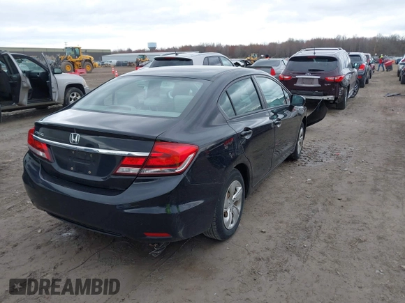 2014 Honda Civic Sedan LX with VIN 2HGFB2F5XEH503249, listed as a IAAI auction lot 42039949 with 141,952 mi miles. Bid and sale history available at carsss.com. Image 4.