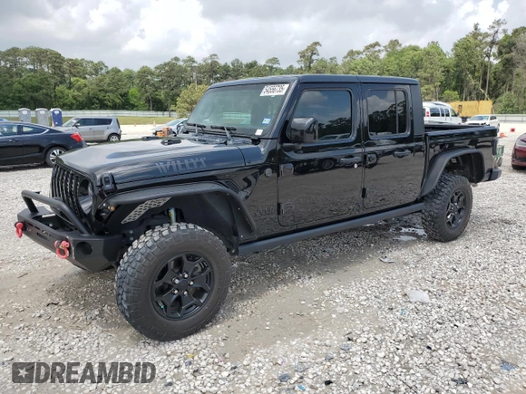 2023 Jeep Gladiator Sport S with VIN 1C6HJTAG9PL525183, listed as a Copart auction lot 54556735 with 13,805 mi miles and Salvage title. Bid and sale history available at DreamBid. Image 1.