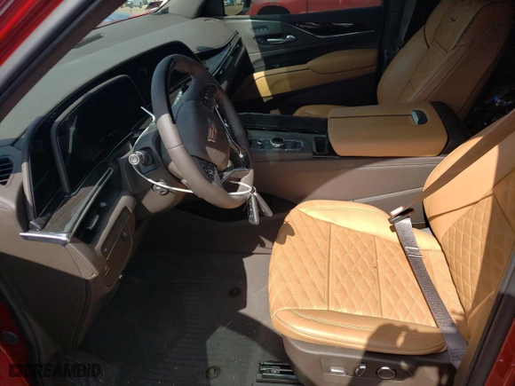 2024 Cadillac Escalade RWD Premium Luxury with VIN 1GYS3BKL2RR121537, listed as a Copart auction lot 77426534 with 5,356 mi miles and Salvage Title. Bid and sale history available at carsss.com. Image 7.