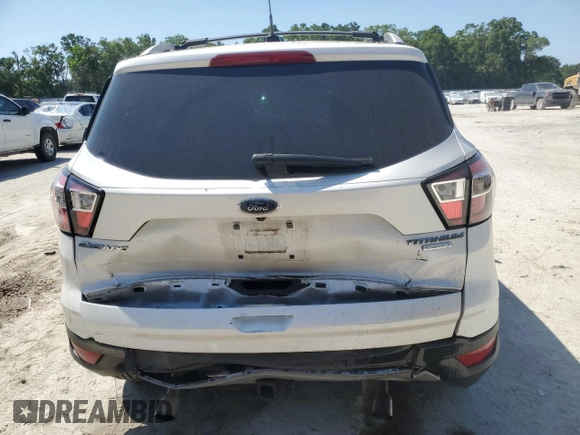 2017 Ford Escape Titanium with VIN 1FMCU0J92HUE86731, listed as a Copart auction lot 52345555 with 81,723 mi miles and Salvage Title. Bid and sale history available at carsss.com. Image 6.