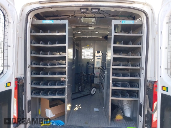 2018 Ford Transit with VIN 1FTBW2CM3JKA27829, listed as a IAAI auction lot 41989093 with 148,187 mi miles. Bid and sale history available at carsss.com. Image 17.