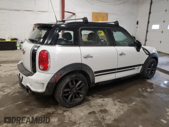 2013 MINI Countryman S ALL4 with VIN WMWZC5C56DWM15763, listed as a Copart auction lot 51165565 with 165,494 mi miles and Salvage Title. Bid and sale history available at DreamBid. Image 3.
