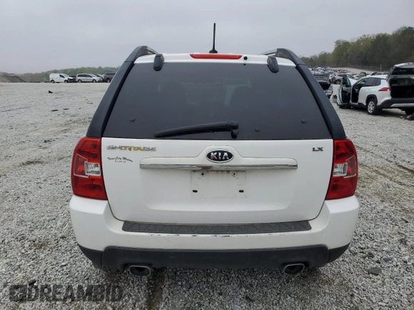 2009 Kia Sportage LX with VIN KNDJF724597575968, listed as a Copart auction lot 51495515 with 164,652 mi miles and Salvage Title. Bid and sale history available at carsss.com. Image 6.