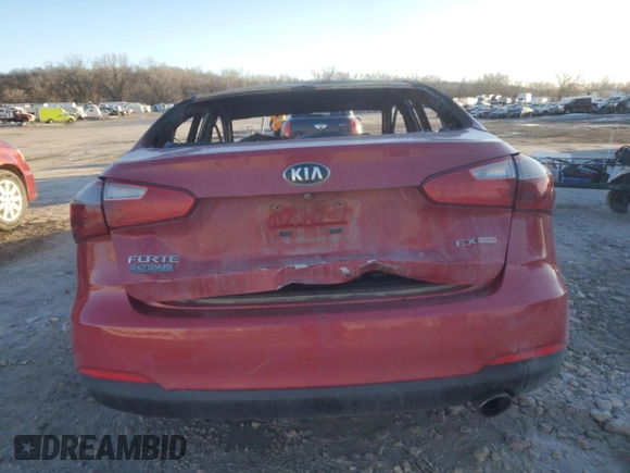 2016 Kia Forte EX with VIN KNAFX4A82G5575681, listed as a Copart auction lot 42781125 with Not Provided miles and Salvage Title. Bid and sale history available at carsss.com. Image 6.