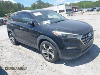 2016 Hyundai Tucson Limited with VIN KM8J33A2XGU195973, listed as a IAAI auction lot 42198560 with 111,181 mi miles. Bid and sale history available at carsss.com. Image 1.