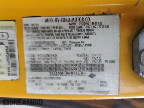 2015 Ford Fusion S Hybrid with VIN 3FA6P0UU9FR166406, listed as a Copart auction lot 45039795 with 336,173 mi miles and Clean Title. Bid and sale history available at carsss.com. Image 12.