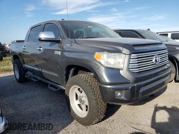 2016 Toyota Tundra Platinum z VIN 5TFGW5F11GX211574, wystawiony jako Copart lot #75138854 z przebiegiem 58 044 mil mil oraz Szkoda całkowita • Salvage title. Historia ofert i sprzedaży dostępna na DreamBid. Obrazek 4.