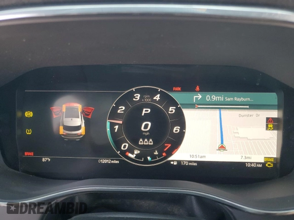 2023 Jaguar F-Pace SVR with VIN SADCZ2EE4PA711647, listed as a Copart auction lot 68720014 with 12,012 mi miles and Clean Title. Bid and sale history available at DreamBid. Image 9.