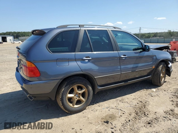 2002 BMW X5 3.0i with VIN 5UXFA53502LV72861, listed as a Copart auction lot 72165804 with 184,596 mi miles and Salvage Title. Bid and sale history available at carsss.com. Image 3.