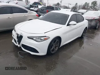 2017 Alfa Romeo Giulia with VIN ZARFAEBN5H7540188, listed as a IAAI auction lot 41619098 with 106,512 mi miles. Bid and sale history available at carsss.com. Image 17.