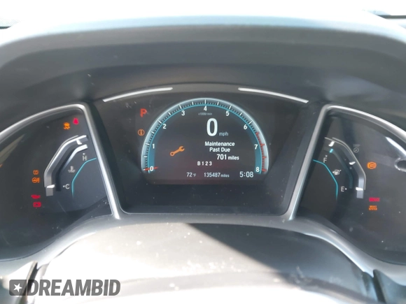 2018 Honda Civic EX-L with VIN JHMFC1F76JX001429, listed as a IAAI auction lot 42110222 with 135,487 mi miles and . Bid and sale history available at DreamBid. Image 7.